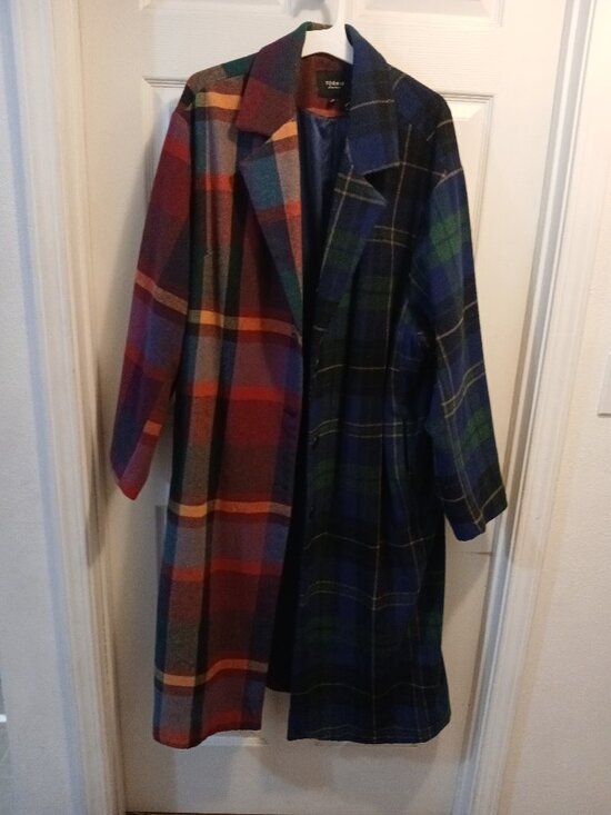 torrid Jackets & Blazers - Torrid Multi Pattern Wool Coat